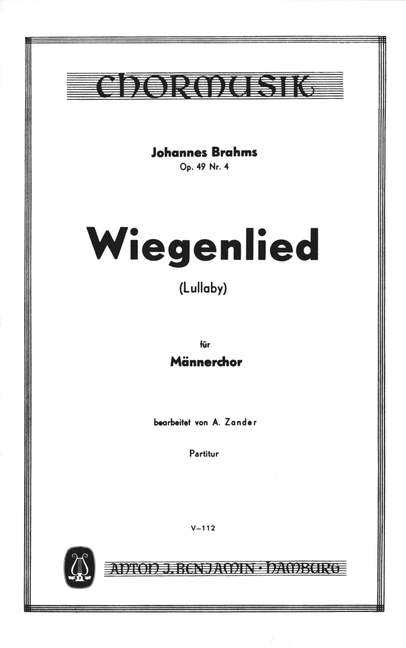 Front Cover Image Wiegenlied op. 49/4 