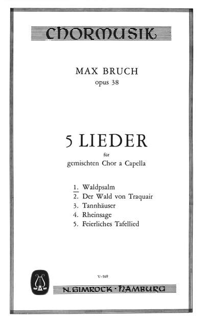 Front Cover Image Fünf Lieder op. 38/1 