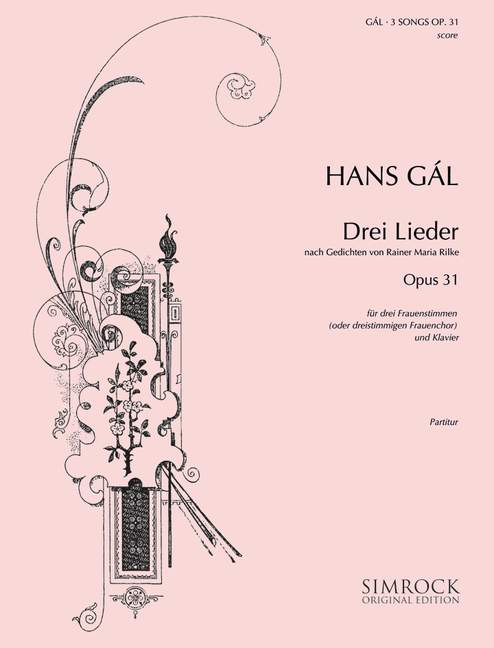 Front Cover Image Drei Lieder op. 31 