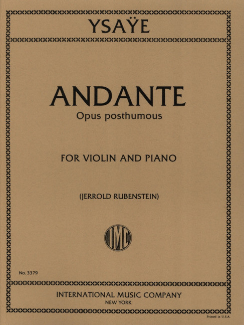 Front Cover Image Andante op.posth 