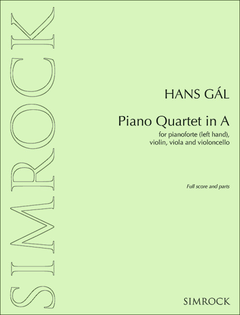 Front Cover Image Piano Quartet in A 