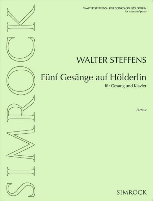 Front Cover Image Fünf Gesänge auf Hölderlin op. 95 