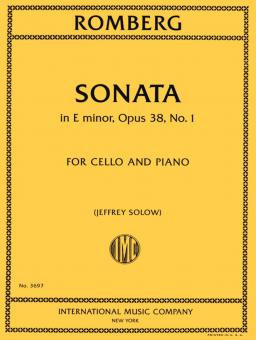 Front Cover Image Sonata op. 38, 1 