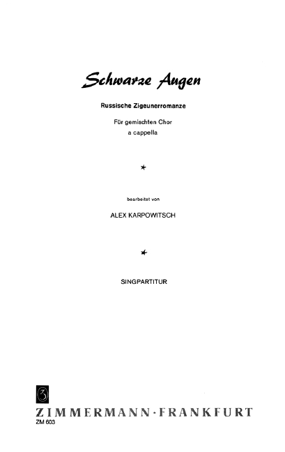 Front Cover Image Schwarze Augen 