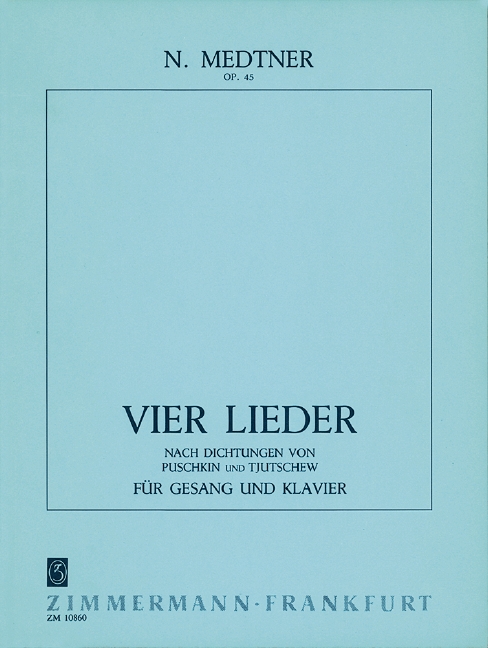 Front Cover Image Vier Lieder op. 45 