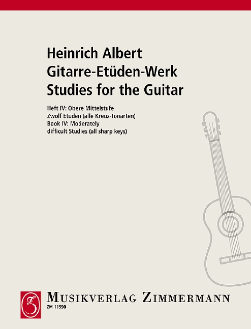 Front Cover Image Gitarre-Etüden-Werk Heft 4