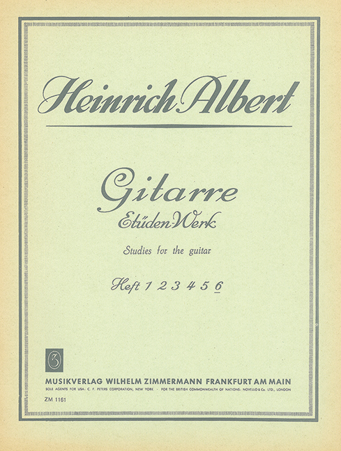 Front Cover Image Gitarre-Etüden-Werk Heft 6