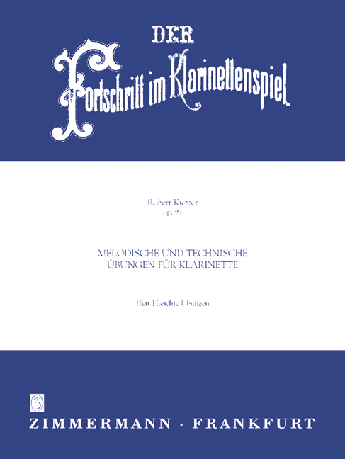 Front Cover Image Der Fortschritt im Klarinettenspiel op. 91 Heft 1