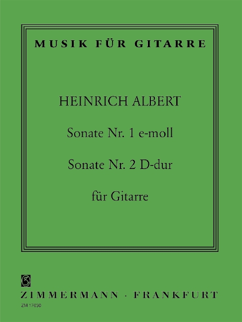 Front Cover Image Sonate Nr. 1 e-Moll / Sonate Nr. 2 D-Dur 
