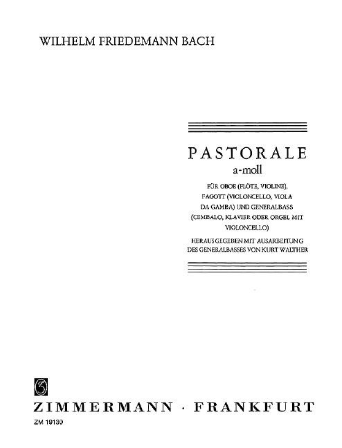 Front Cover Image Pastorale a-Moll 