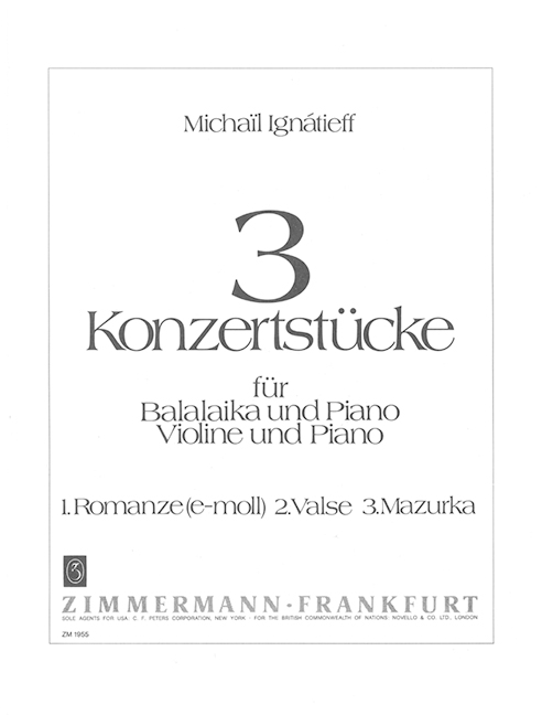 Front Cover Image Drei Konzertstücke 