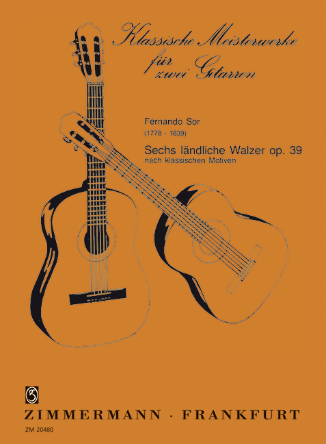 Front Cover Image Sechs ländliche Walzer nach klassischen Motiven op. 39 