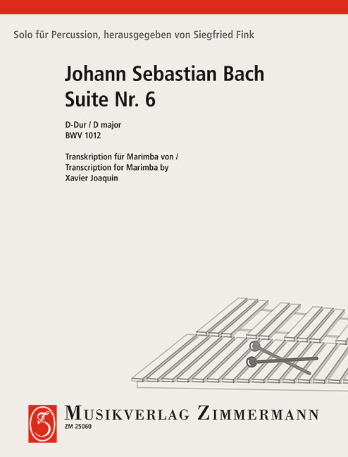 Front Cover Image Suite VI D-Dur BWV 1012 