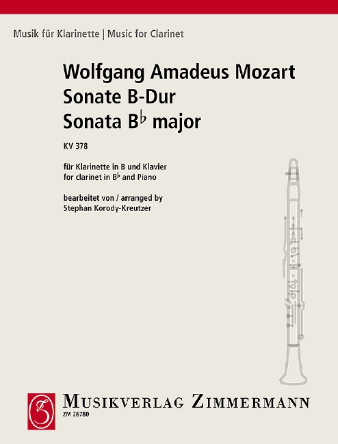 Front Cover Image Sonate B-Dur KV 378 