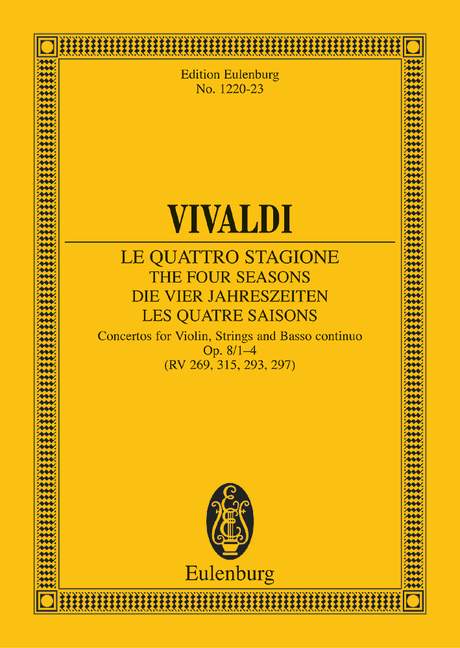 Front Cover Image Die vier Jahreszeiten E-Dur op. 8/1 RV 269 / PV 241