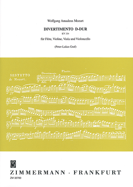 Front Cover Image Divertimento D-Dur KV 334 