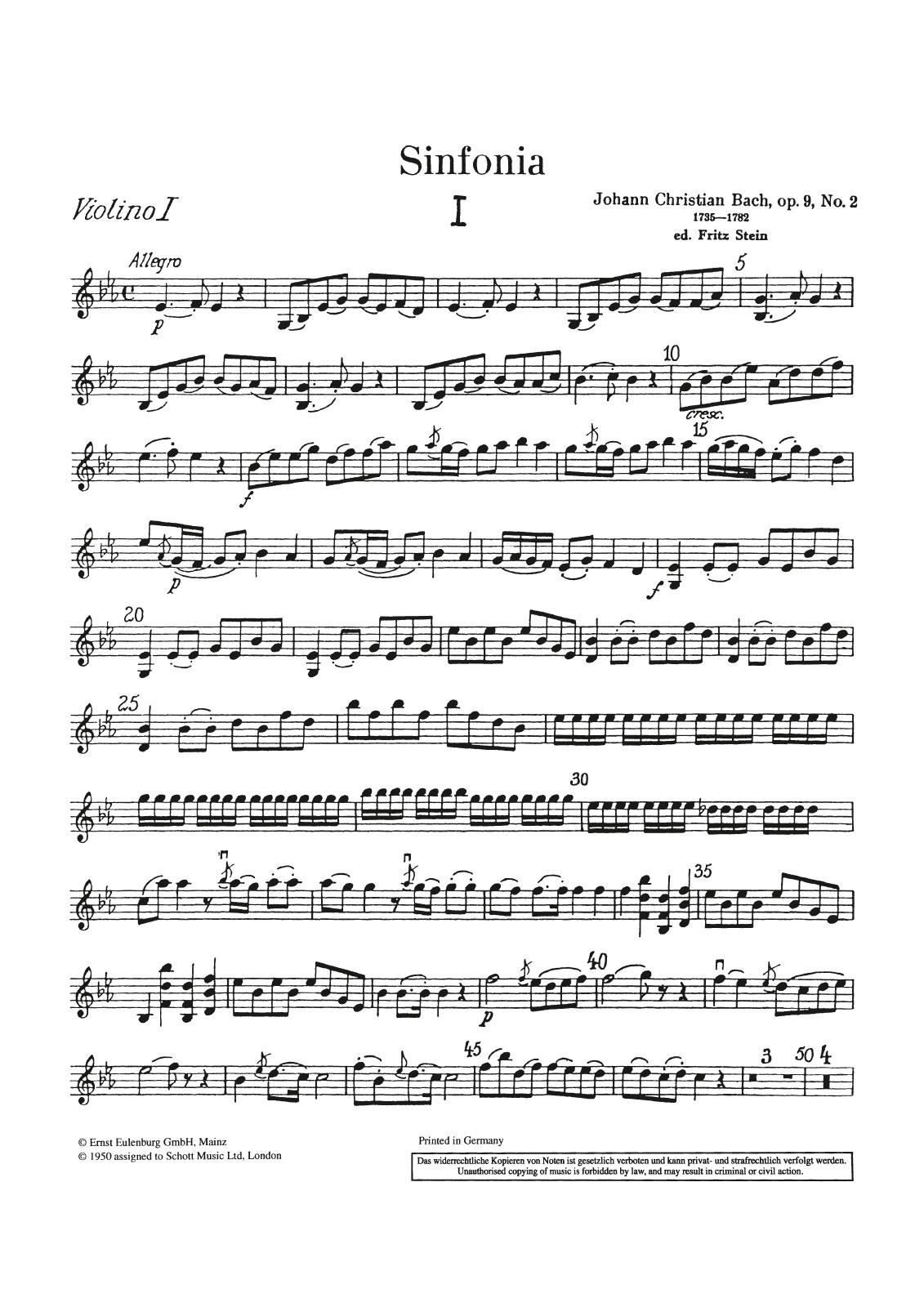 Front Cover Image Sinfonia Es-dur op. 9/2