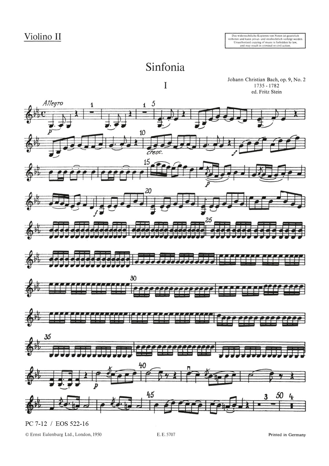 Front Cover Image Sinfonia Es-dur op. 9/2