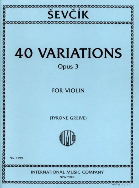 Front Cover Image 40 Variations op. 3 