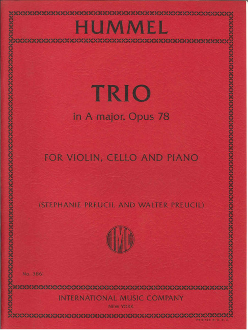 Front Cover Image Trio op. 78 