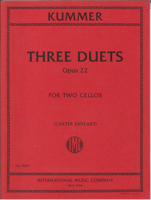 Front Cover Image Three Duets Op. 22 