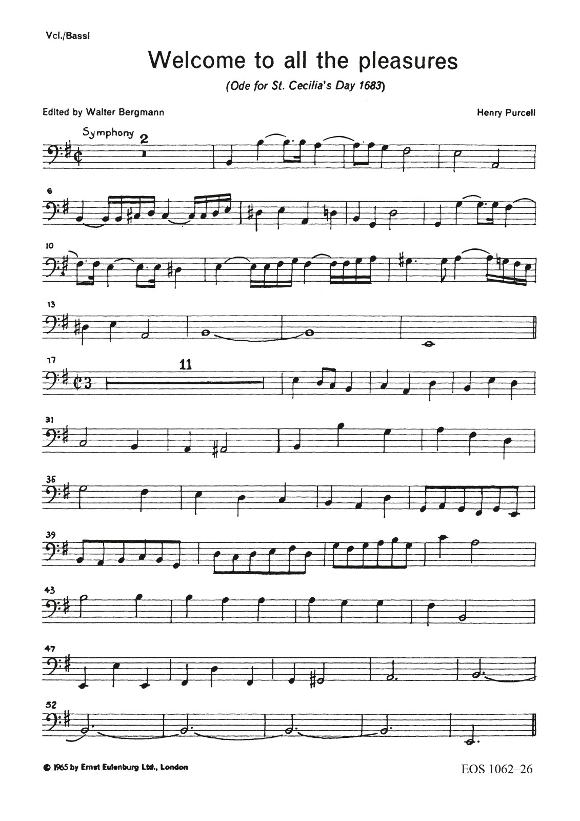 Front Cover Image Ode for St. Cecilia's Day 1683