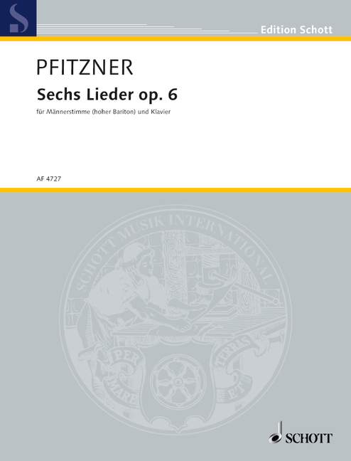 Front Cover Image 6 Lieder op. 6 