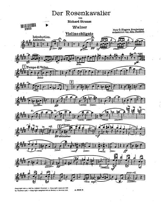 Front Cover Image Der Rosenkavalier op. 59 