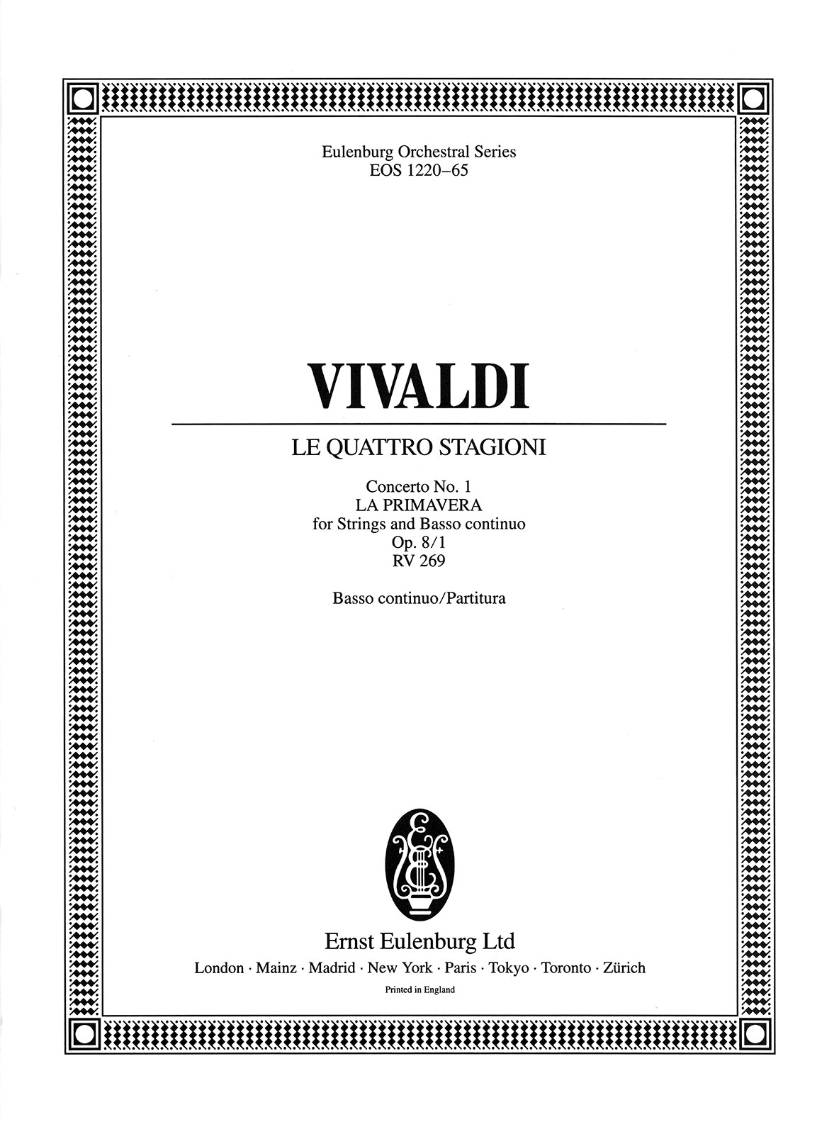 Front Cover Image Concerto E-Dur op. 8/1 RV 269 "Le quattro stagioni/ Die vier Jahreszeiten" (1725)