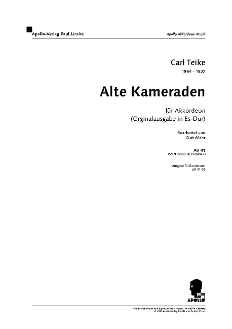 Front Cover Image Alte Kameraden 