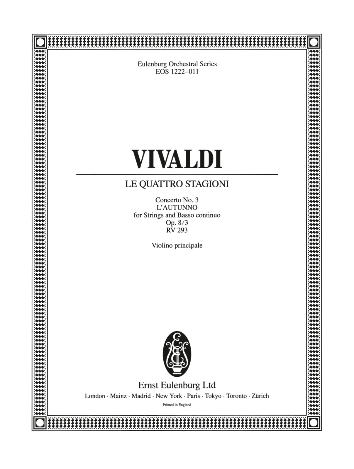 Front Cover Image Concerto F-Dur op. 8/3 RV 293 "Le quattro stagioni/ Die vier Jahreszeiten" (1725)