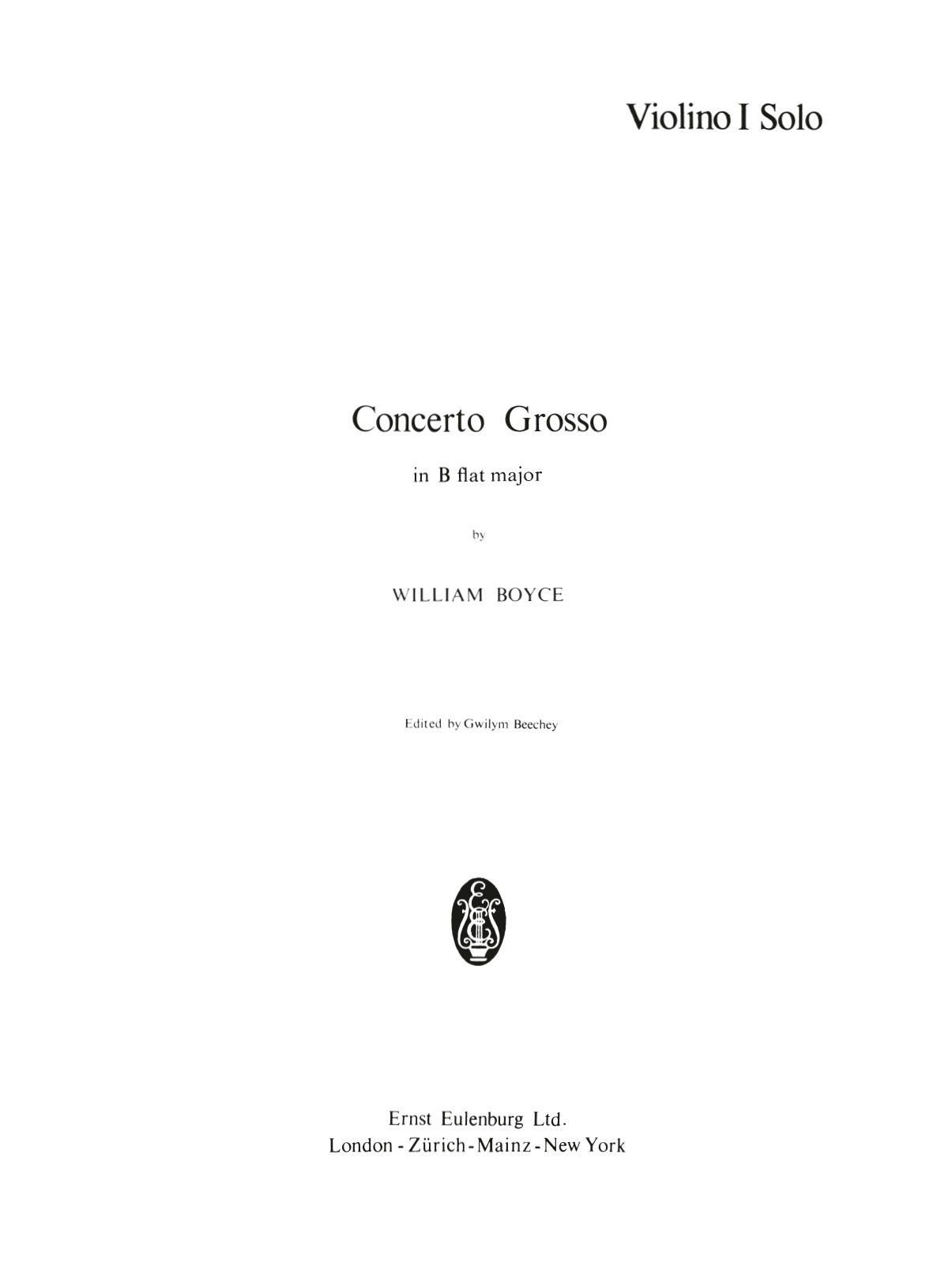 Front Cover Image Concerto grosso B-Dur