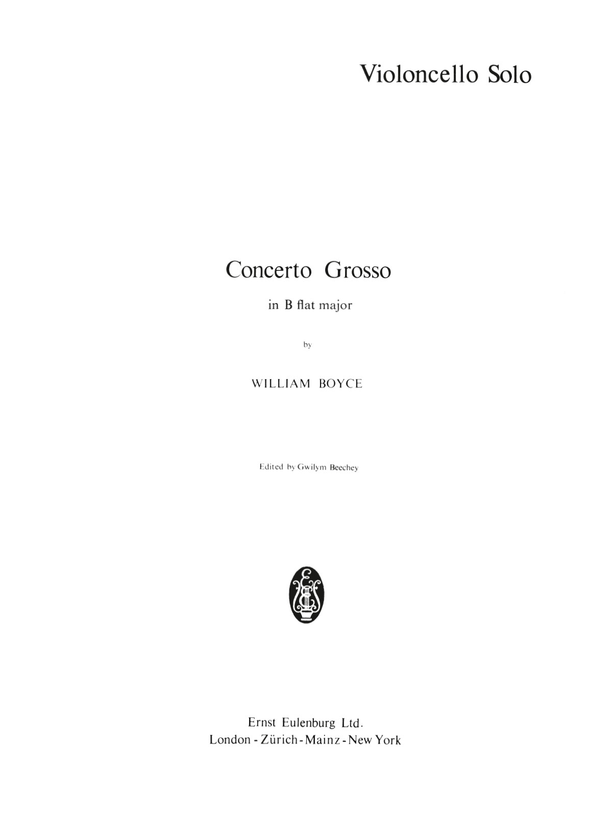 Front Cover Image Concerto grosso B-Dur