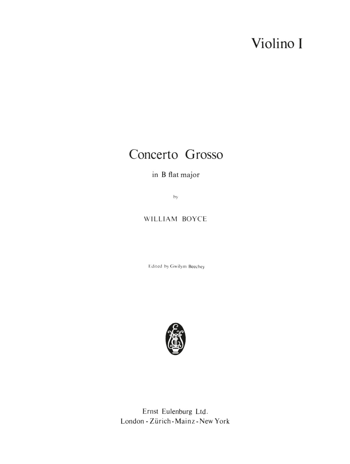 Front Cover Image Concerto grosso B-Dur