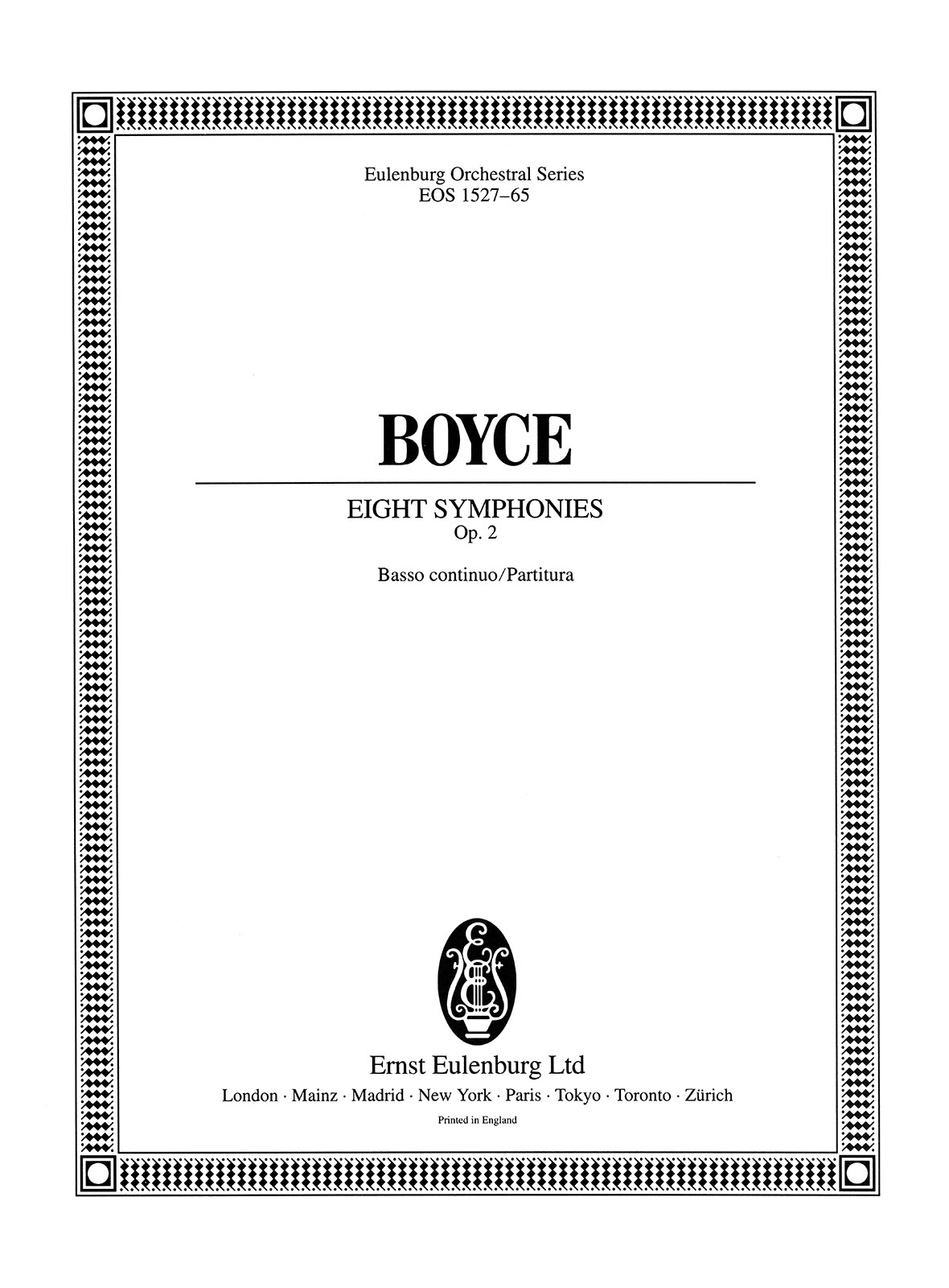 Front Cover Image 8 Symphonies  op. 2