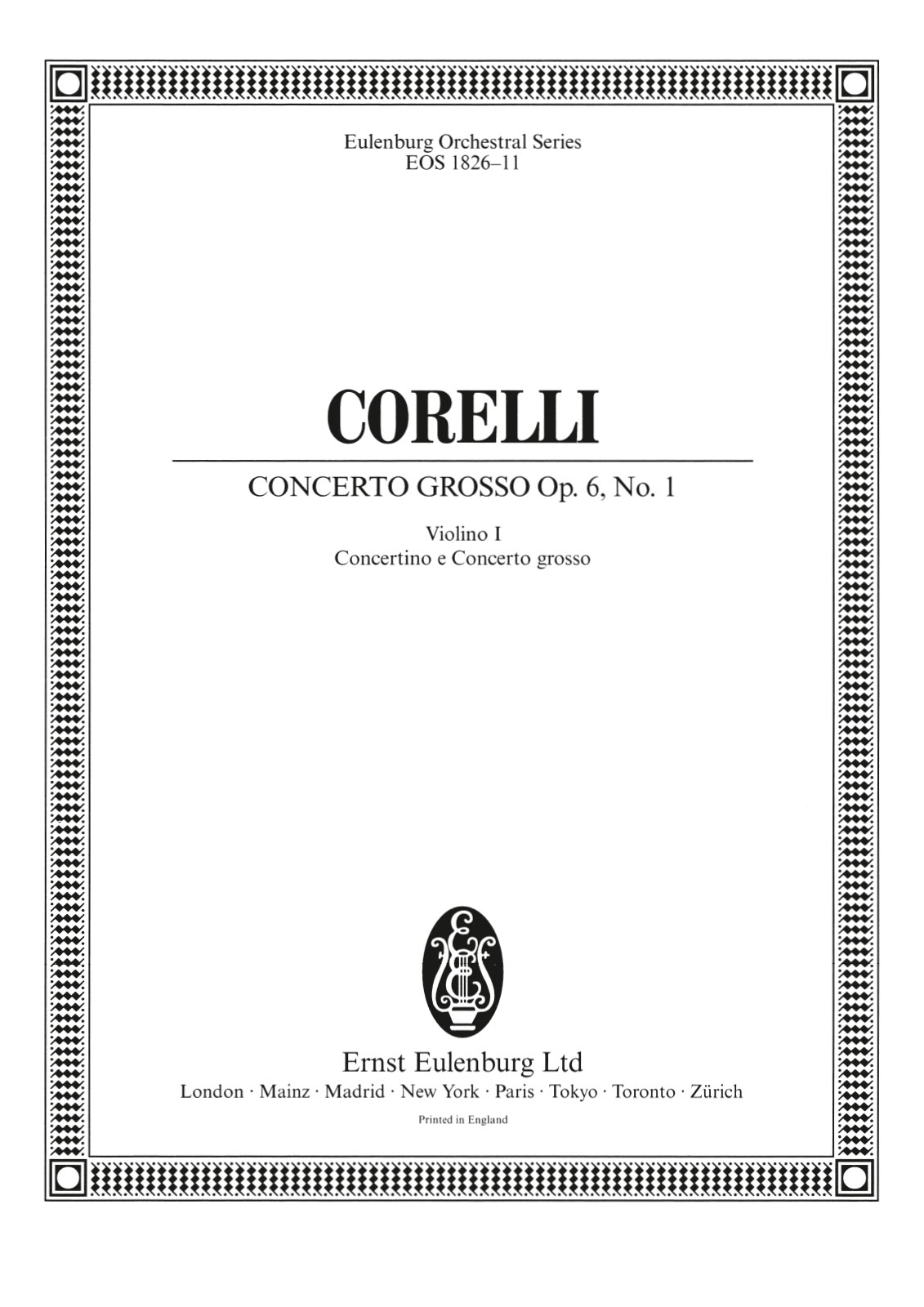 Front Cover Image Concerto grosso D-Dur op. 6/1