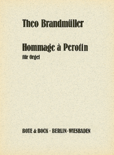 Front Cover Image Hommage à Perotin 