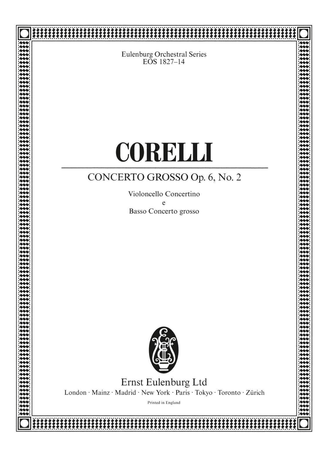 Front Cover Image Concerto grosso F-Dur op. 6/2