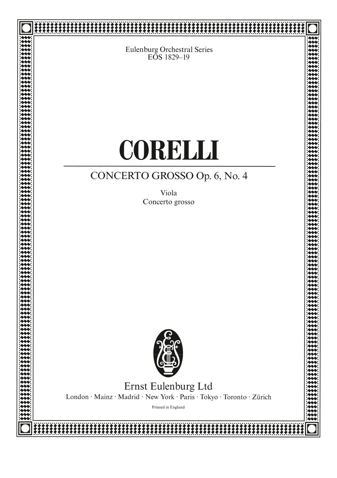 Front Cover Image Concerto grosso D-dur op. 6 Nr. 4