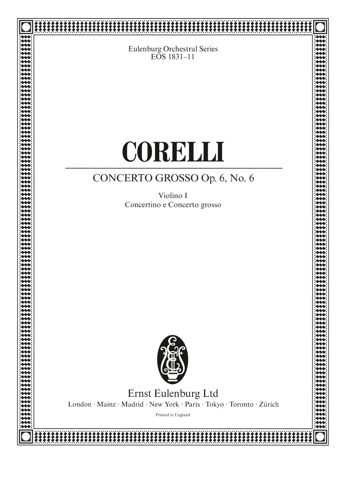 Front Cover Image Concerto grosso F-Dur op. 6/6