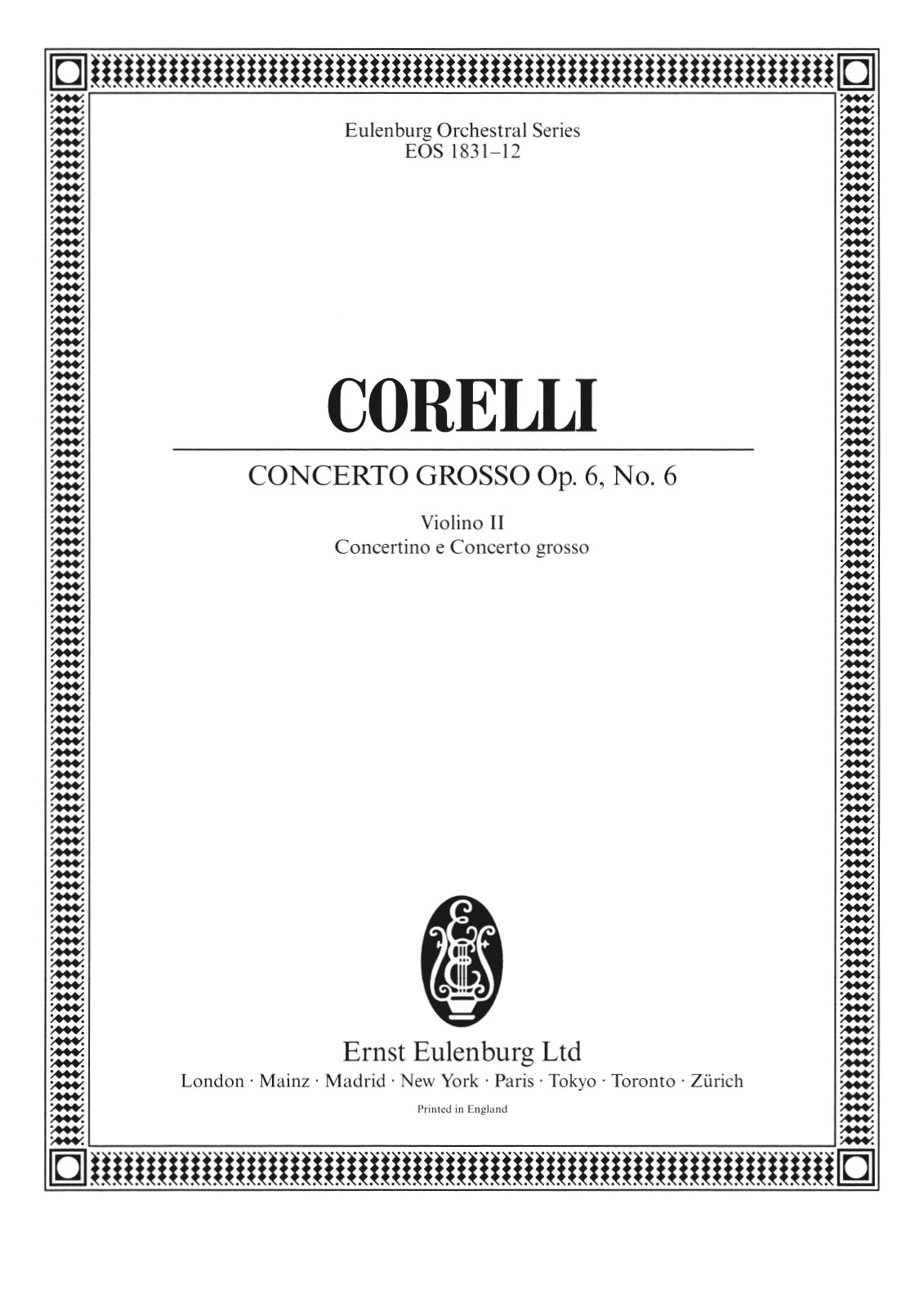 Front Cover Image Concerto grosso F-Dur op. 6/6