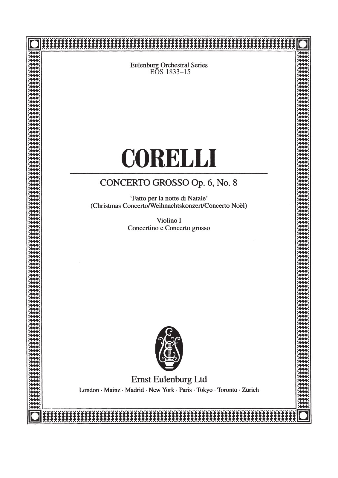 Front Cover Image Concerto grosso op. 6 Nr. 8 g-moll "Weihnachtskonzert"