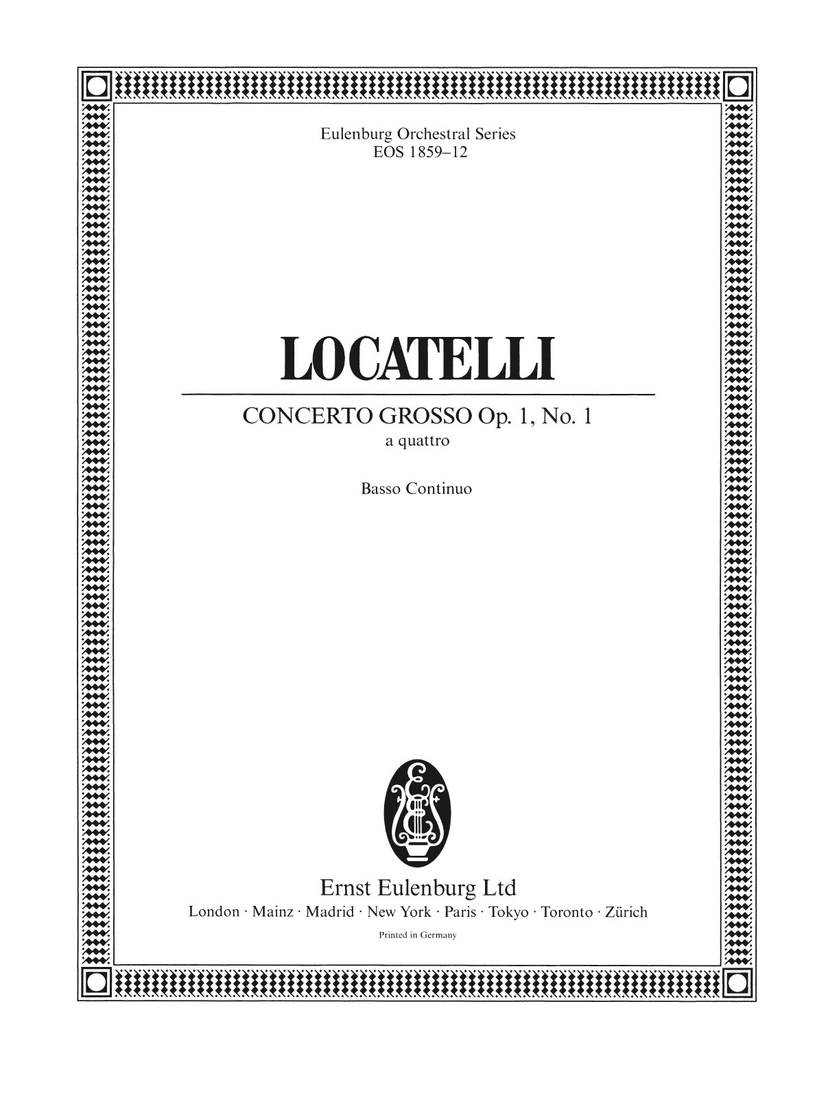 Front Cover Image Concerto grosso Nr. 1 F-Dur op. 1