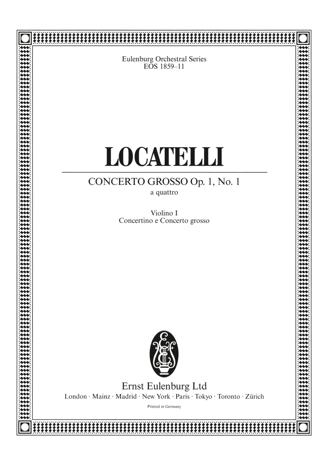 Front Cover Image Concerto grosso Nr. 1 F-Dur op. 1