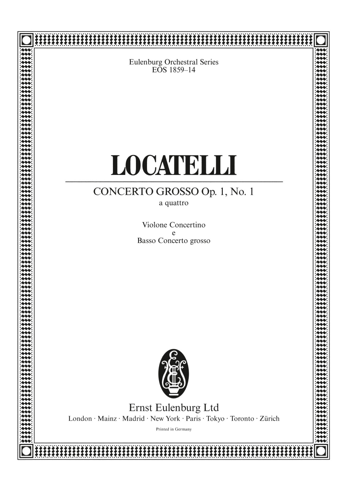 Front Cover Image Concerto grosso Nr. 1 F-Dur op. 1
