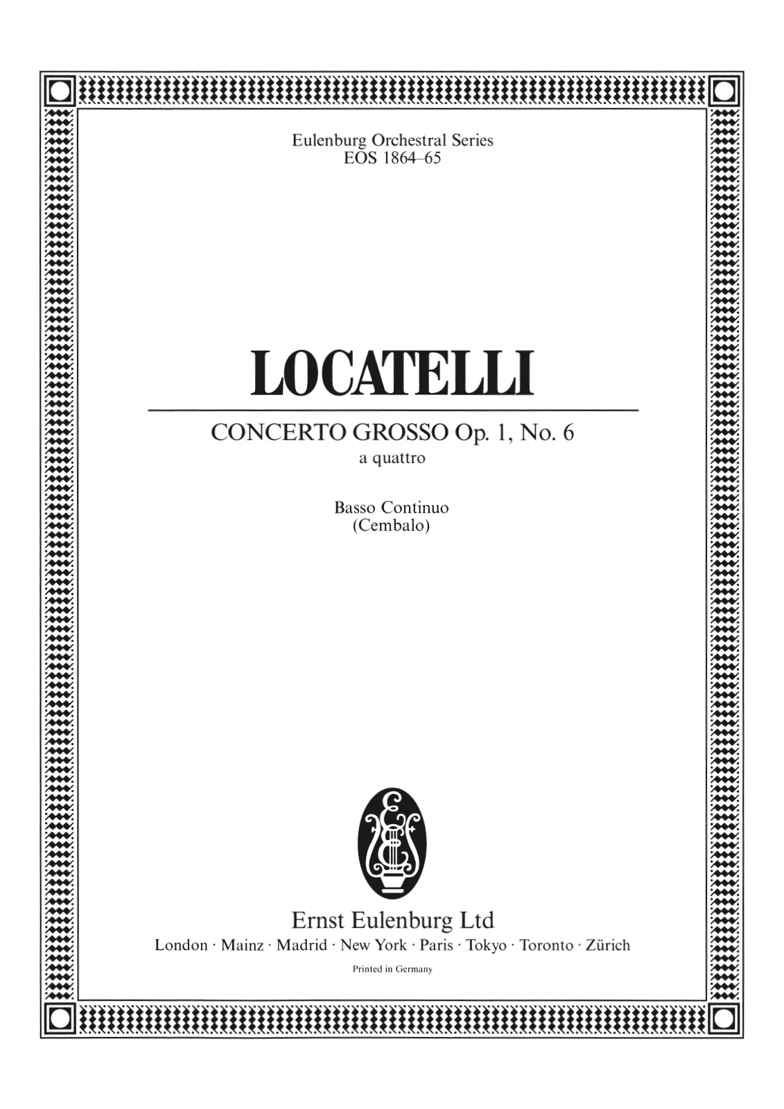 Front Cover Image Concerto grosso Nr. 6 c-Moll op. 1
