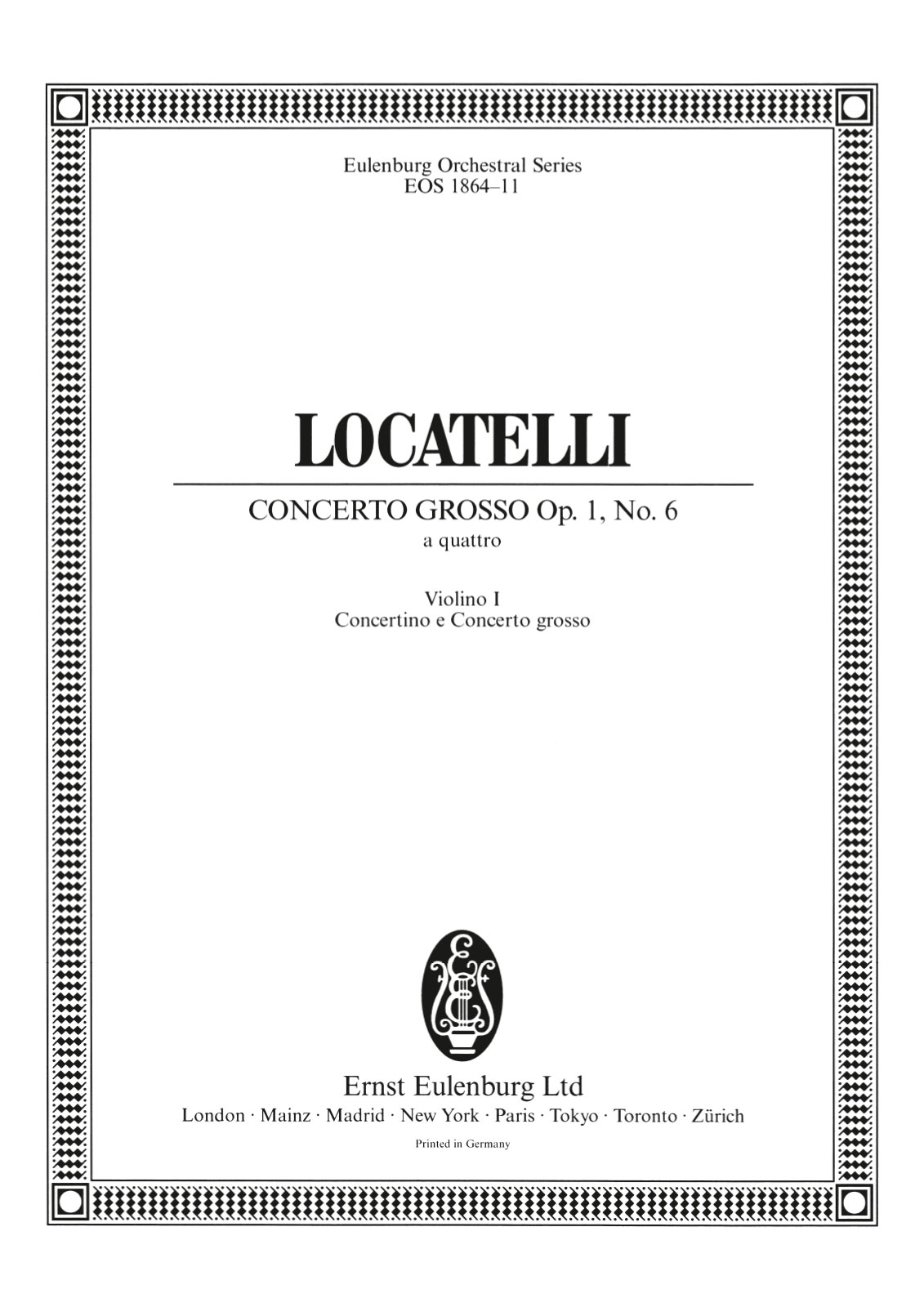 Front Cover Image Concerto grosso Nr. 6 c-Moll op. 1