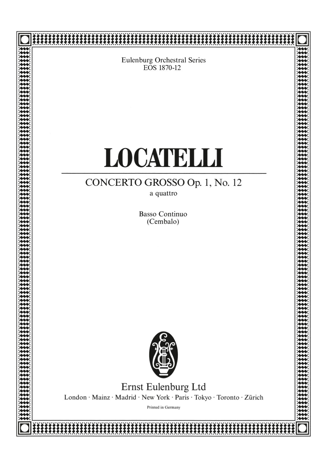 Front Cover Image Concerto grosso Nr. 12 g-Moll op. 1