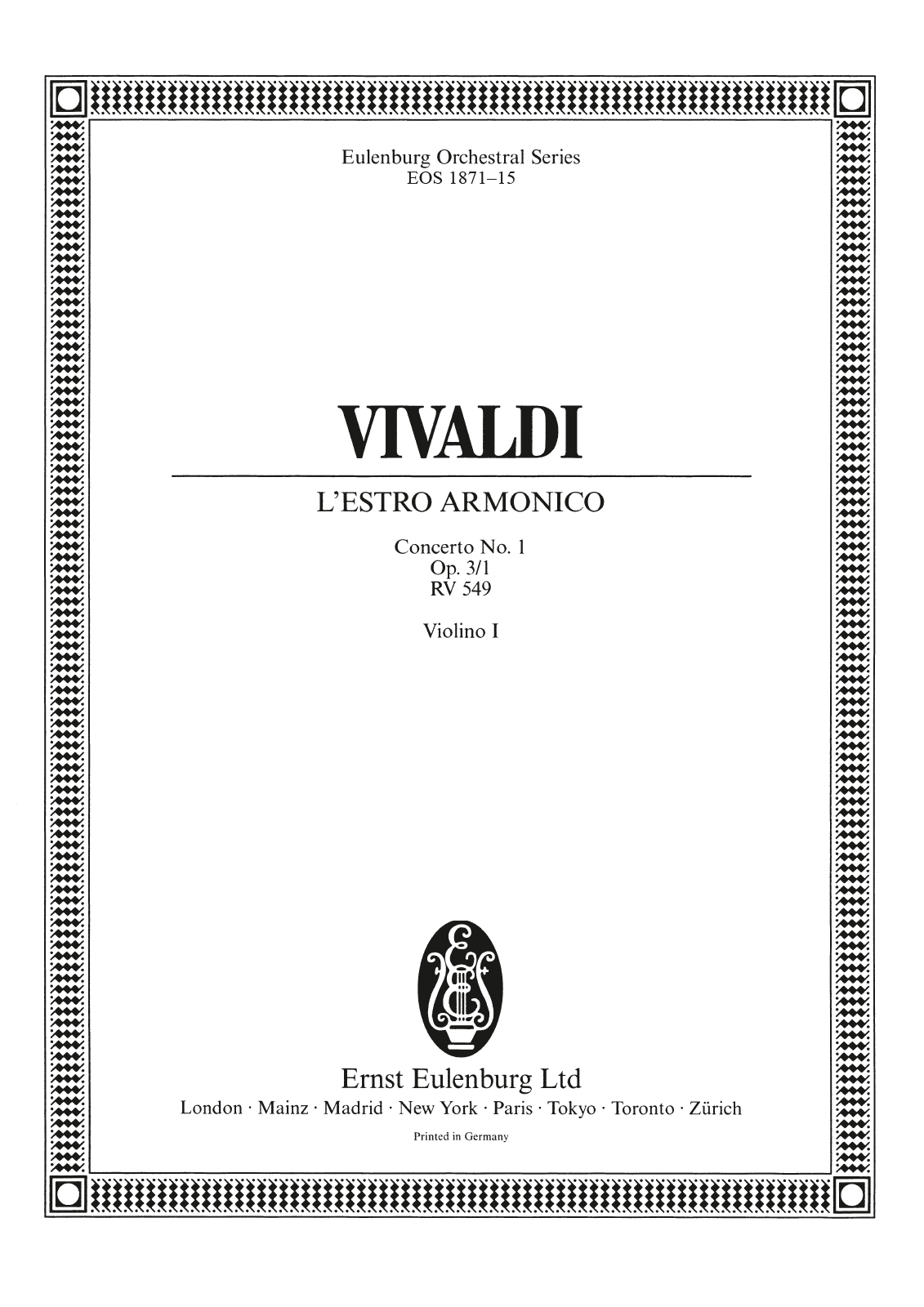Front Cover Image Concerto Nr. 1 D-dur op. 3/1 RV 549
