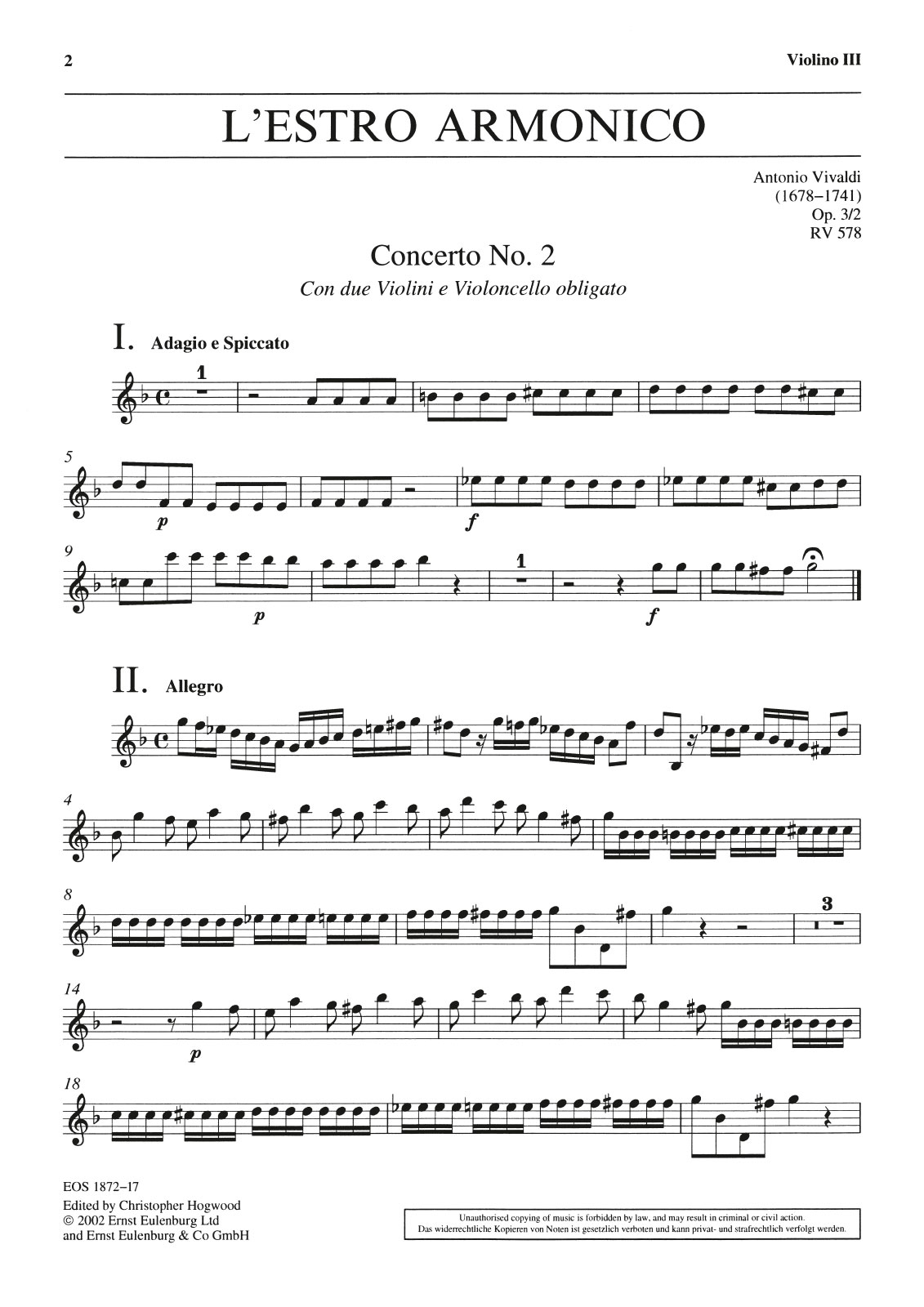Front Cover Image Concerto g-moll op. 3/2 RV 578